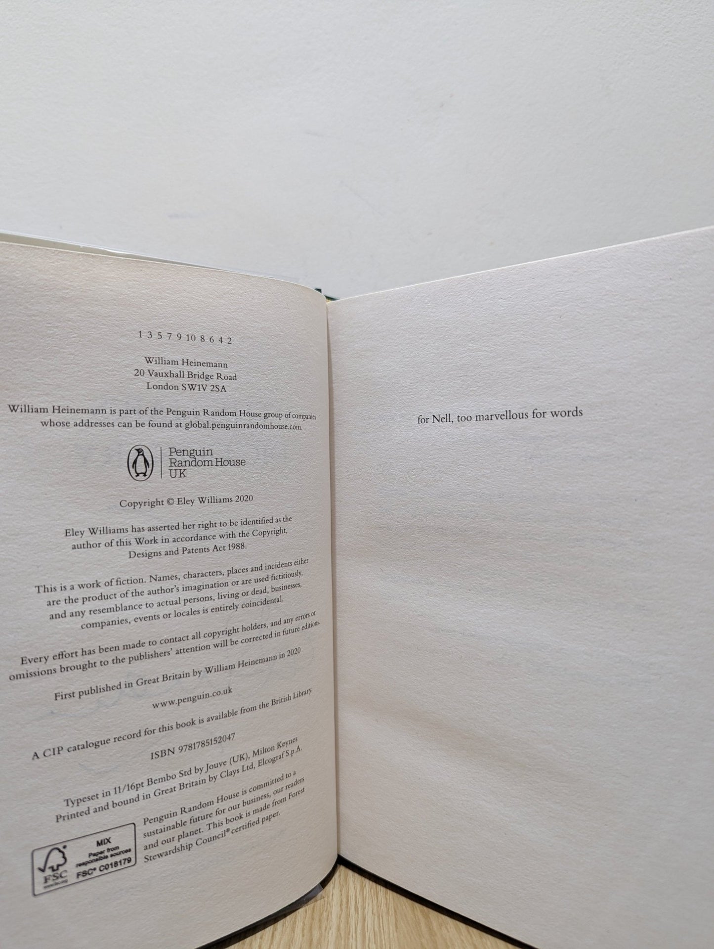 The Liar's Dictionary by Eley Williams (Signed First Edition) - Fialta Books