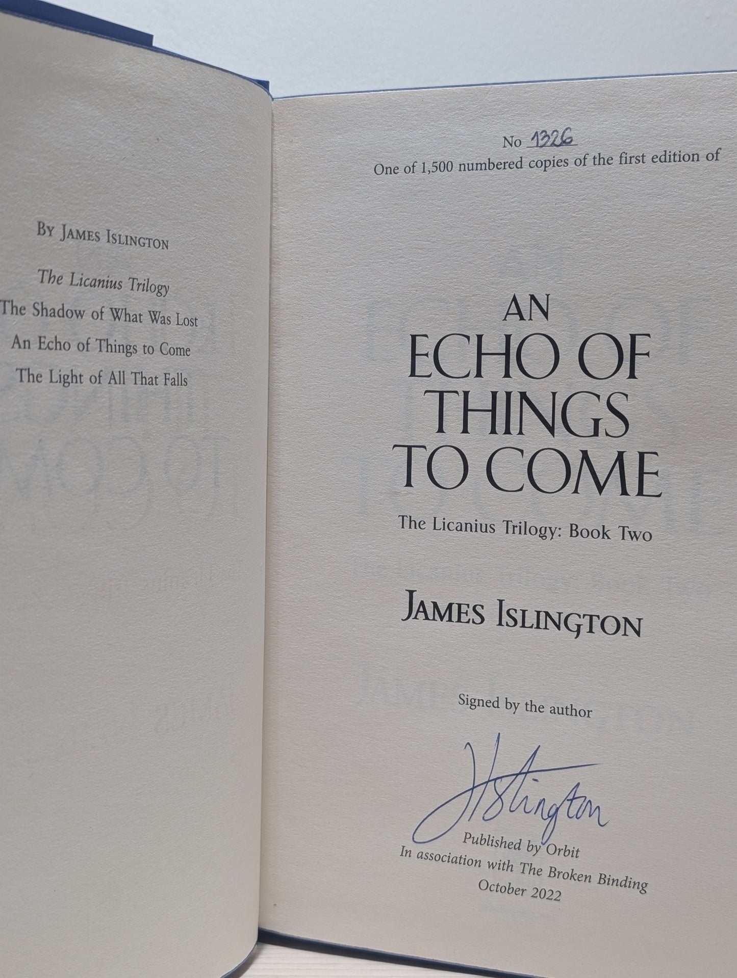 The Licanius Trilogy by James Islington (Signed Numbered Set) - Fialta Books