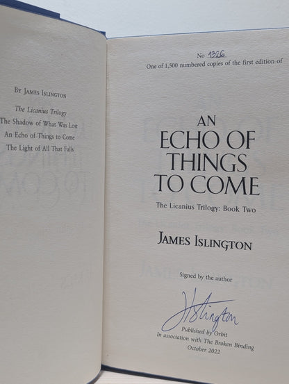 The Licanius Trilogy by James Islington (Signed Numbered Set) - Fialta Books
