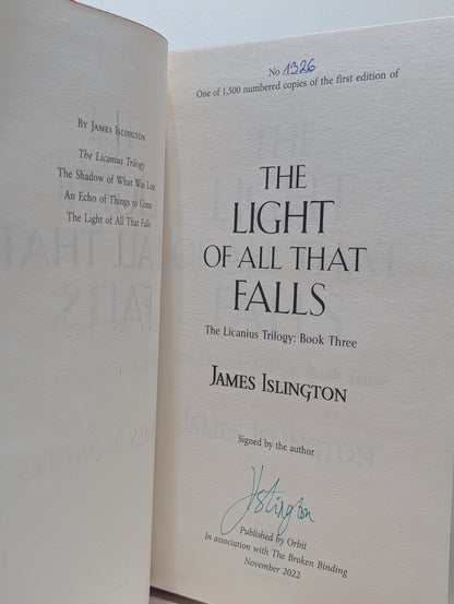 The Licanius Trilogy by James Islington (Signed Numbered Set) - Fialta Books
