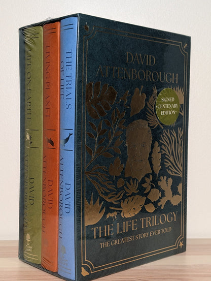 The Life Trilogy Signed Boxset: Life on Eart; Living Plane; The Trials of Life by David Attenborough - Fialta Books