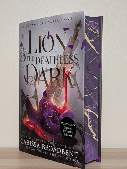The Lion and the Deathless Dark by Carissa Broadbent (Signed First Edition with sprayed edges) - Fialta Books