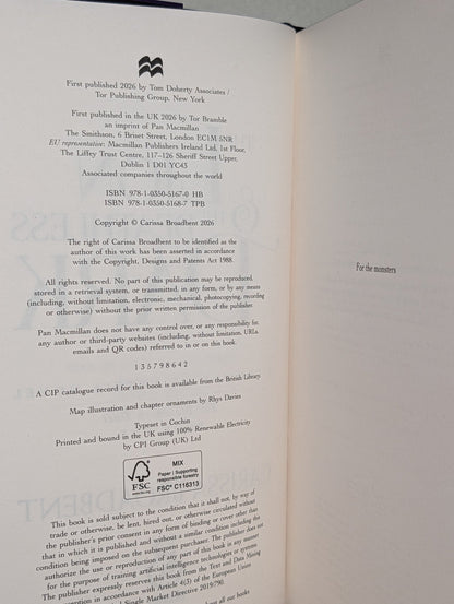 The Lion and the Deathless Dark by Carissa Broadbent (Signed First Edition with sprayed edges) - Fialta Books