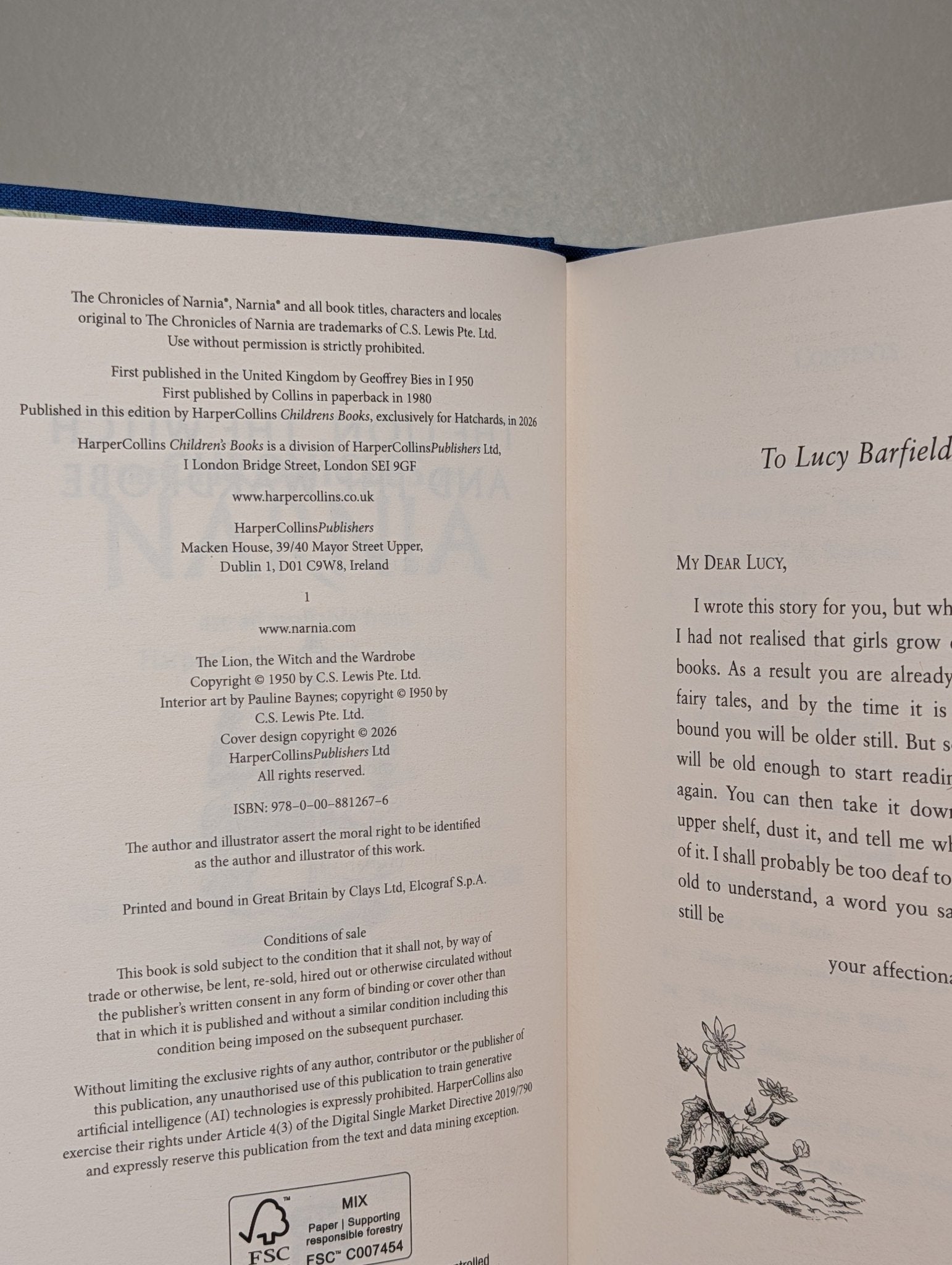 The Lion, the Witch and the Wardrobe by C. S. Lewis (Speical Numbered Edition) - Fialta Books