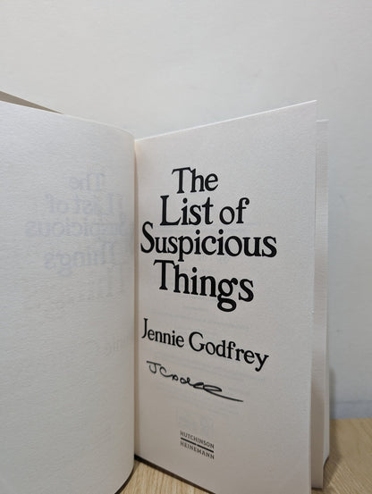 The List of Suspicious Things by Jennie Godfrey (Signed First Edition) - Fialta Books