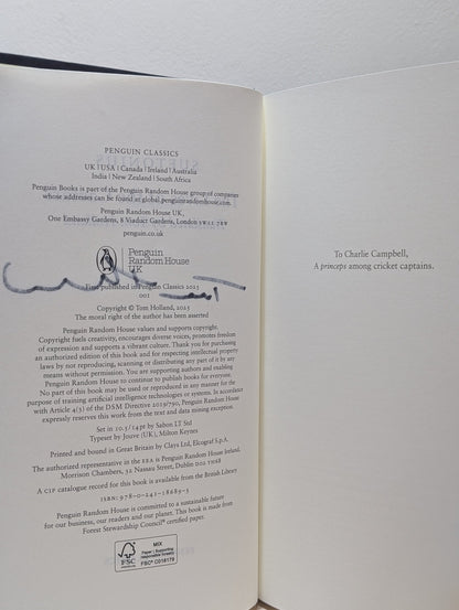 The Lives of the Caesars by Tom Suetonius; Holland (Signed First Edition) - Fialta Books