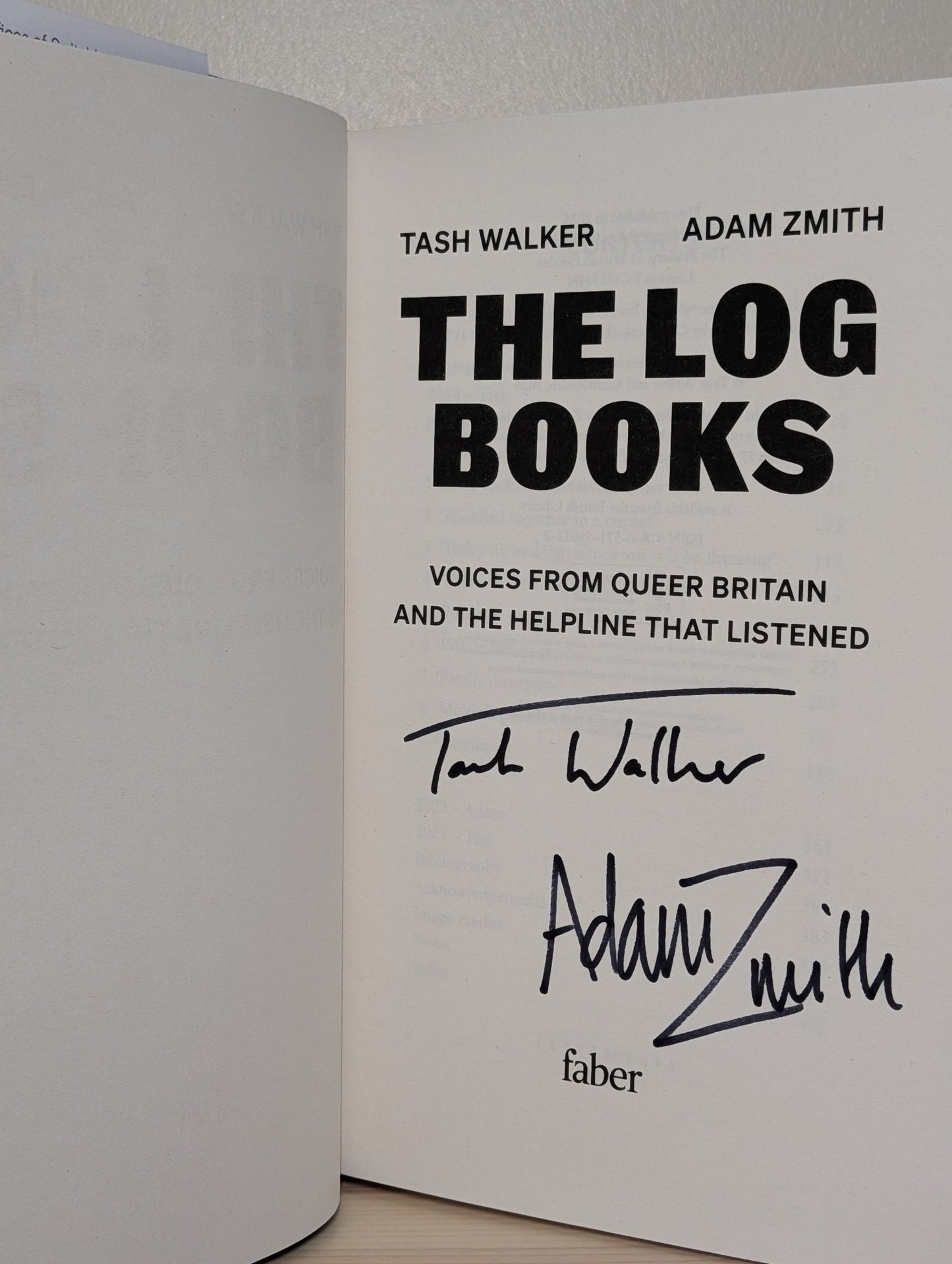 The Log Books by Tash Walker (Double Signed First Edition) - Fialta Books