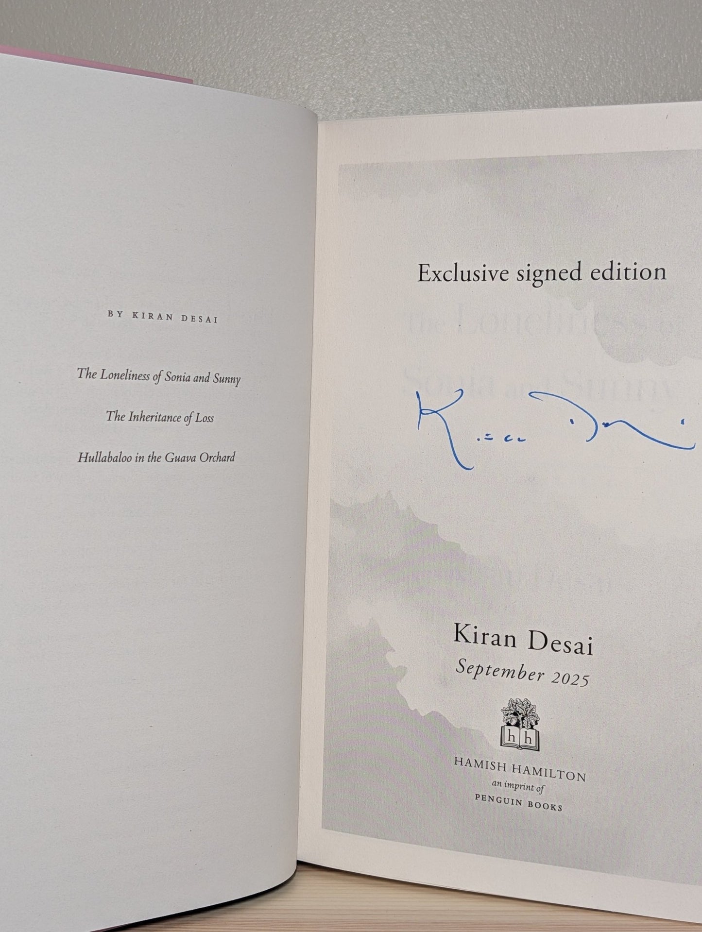 The Loneliness of Sonia and Sunny by Kiran Desai (Signed First Edition) - Fialta Books