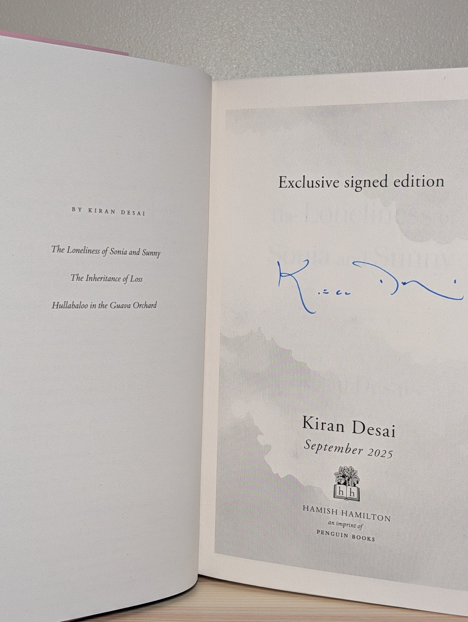The Loneliness of Sonia and Sunny by Kiran Desai (Signed First Edition) - Fialta Books