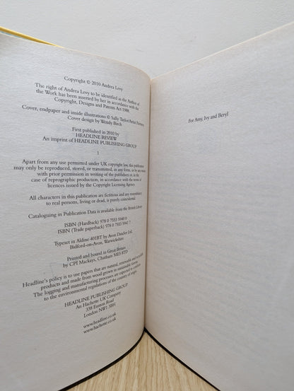 The Long Song by Andrea Levy (Signed First Edition) - Fialta Books