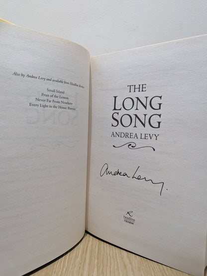 The Long Song by Andrea Levy (Signed First Edition) - Fialta Books