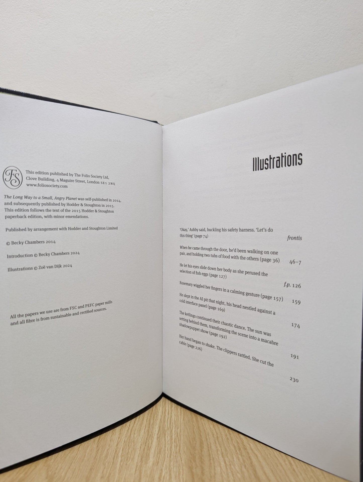 The Long Way to a Small, Angry Planet by Becky Chambers (Folio Limited Signed Edition) - Fialta Books