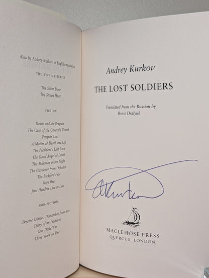 The Lost Soldiers: The Kyiv Mysteries by Andrey Kurkov (Signed First Edition) - Fialta Books