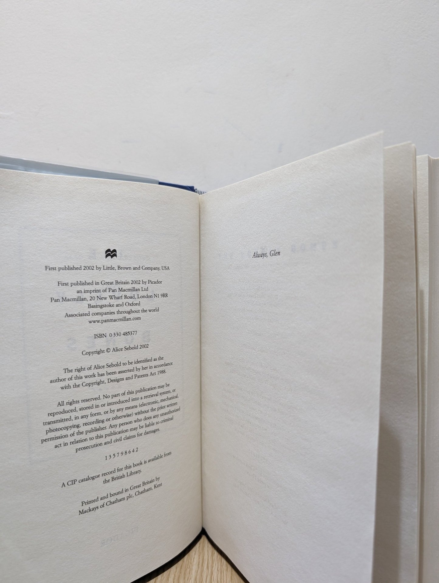 The Lovely Bones by Alice Sebold (First Edition) - Fialta Books