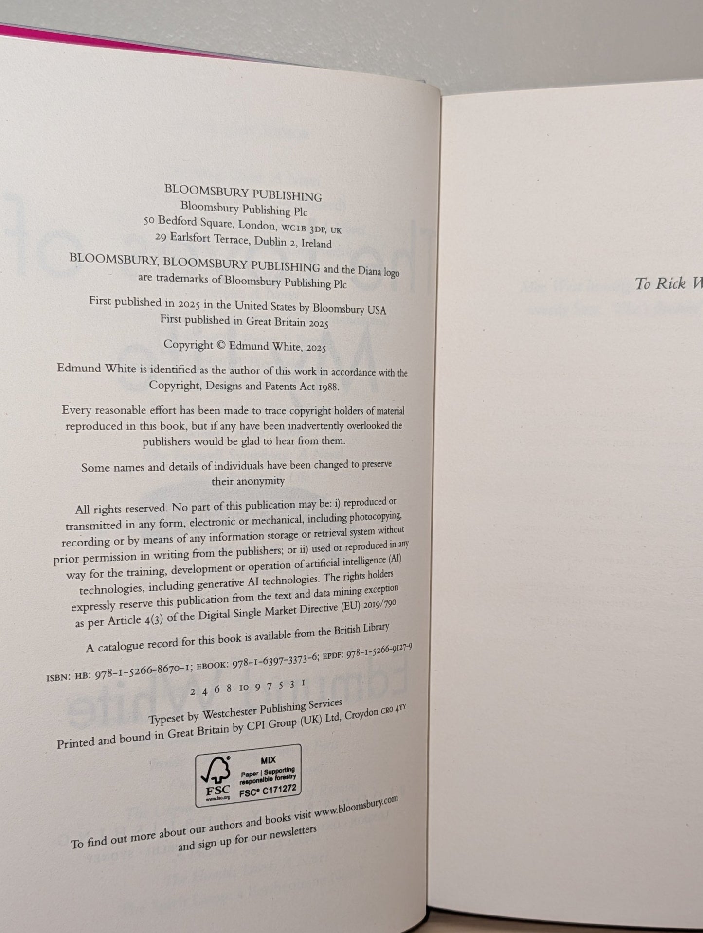 The Loves of My Life: A Sex Memoir by Edmund White (First Edition) - Fialta Books