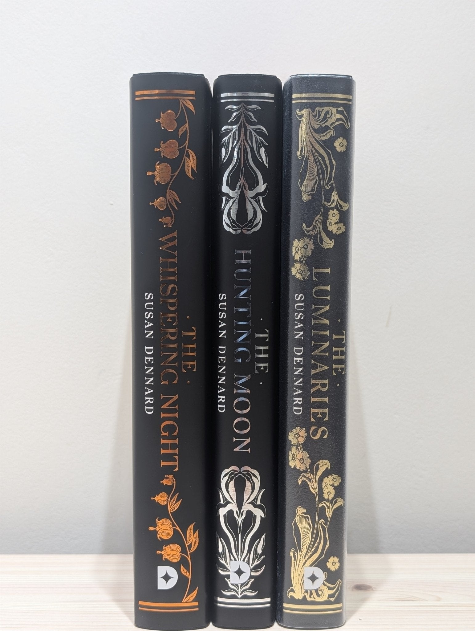 The Luminaries; The Hunting Moon; The Whispering Night by Susan Dennard (Signed Set with sprayed edges) - Fialta Books
