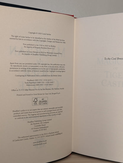 The Magician of Tiger Castle by Louis Sachar (Signed First Edition with sprayed edges) - Fialta Books