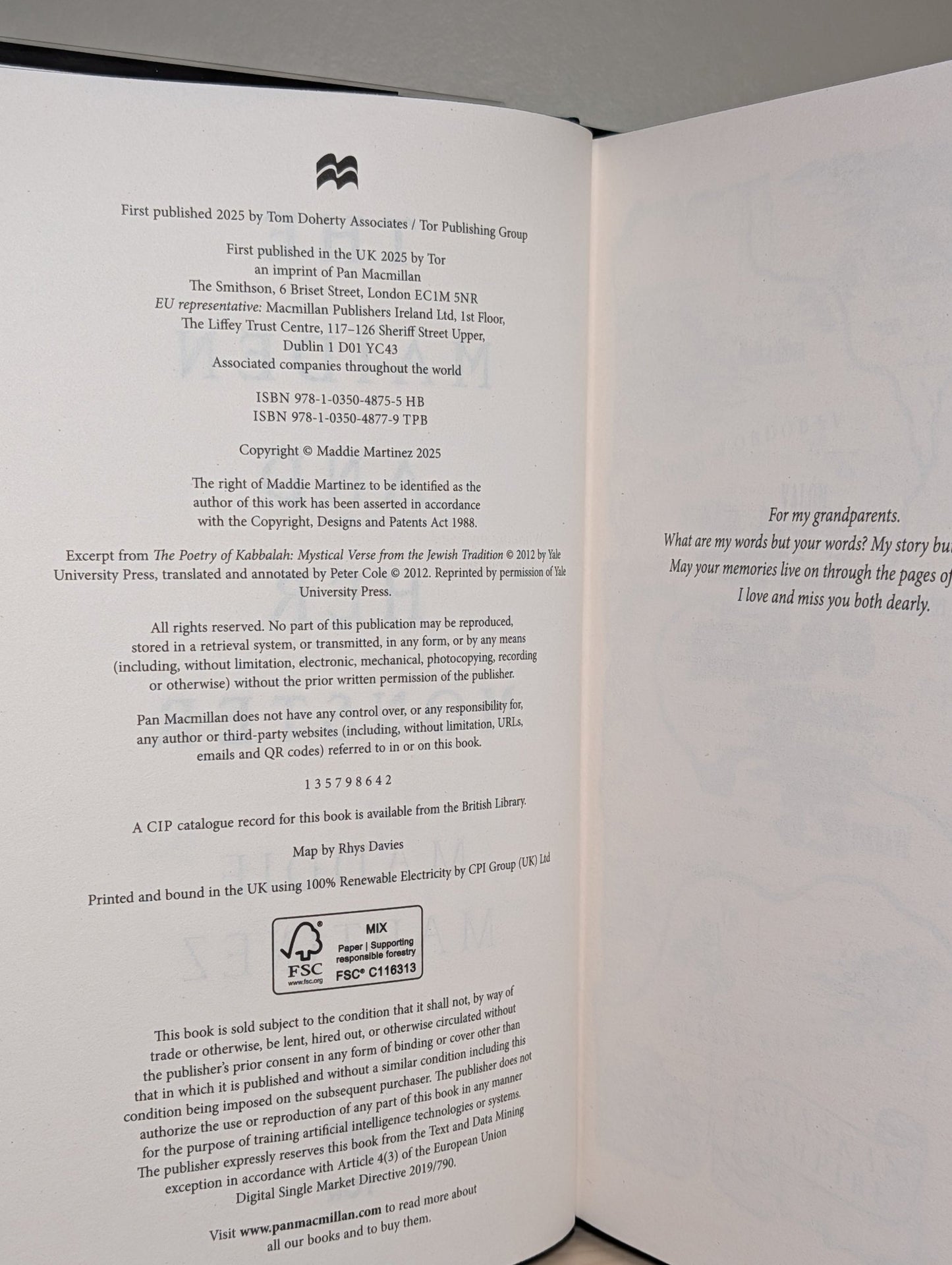 The Maiden and Her Monster by Maddie Martinez (Signed Numbered First Edition with sprayed edges) - Fialta Books