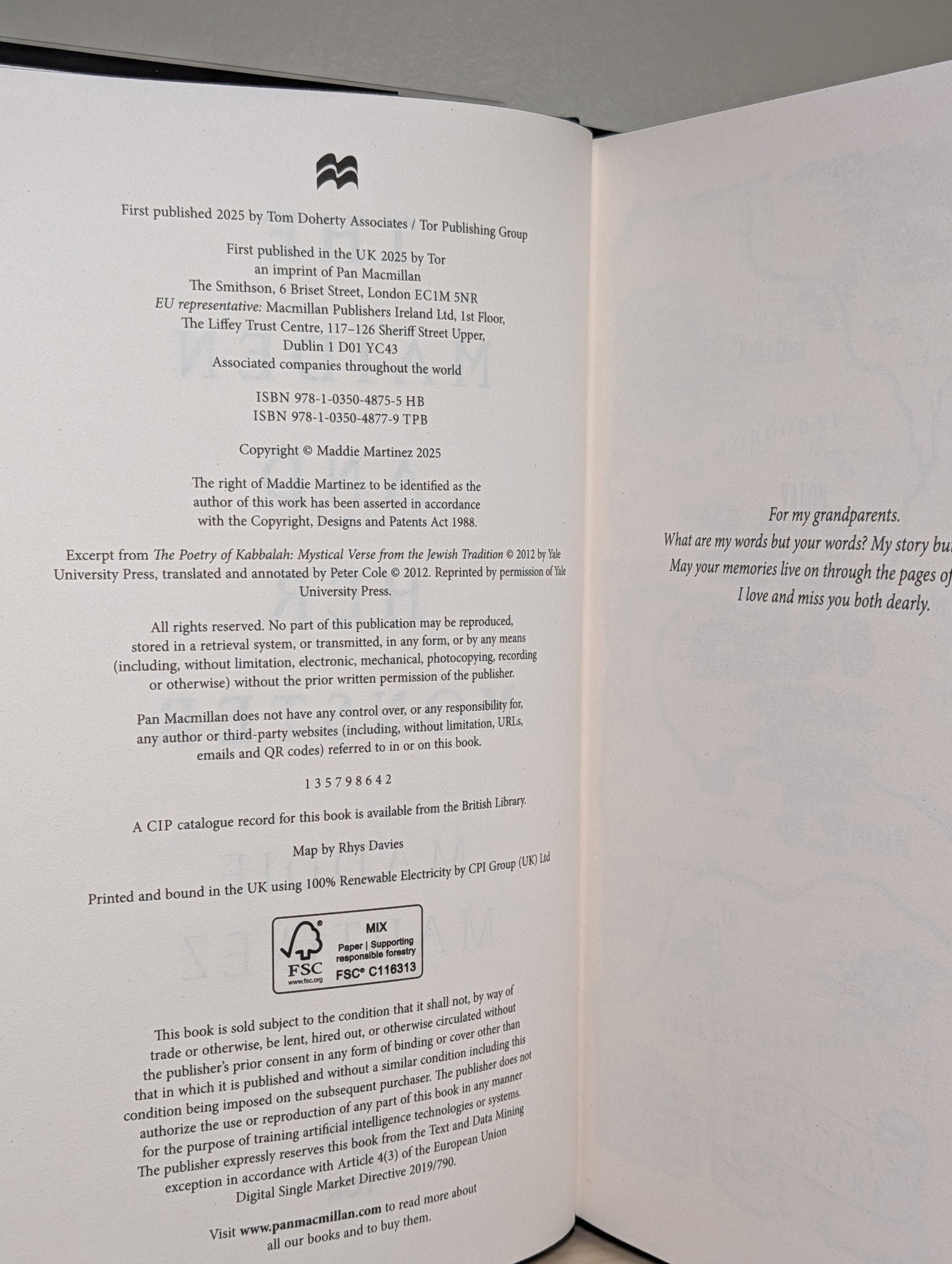 The Maiden and Her Monster by Maddie Martinez (Signed Numbered First Edition with sprayed edges) - Fialta Books