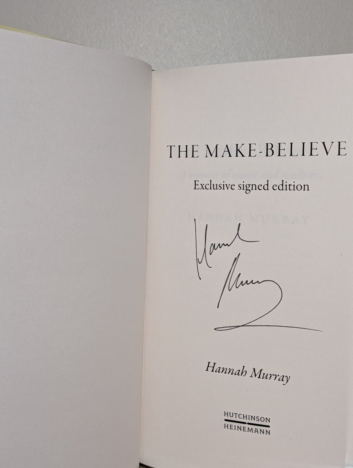The Make - Believe by Hannah Murray (Signed First Edition) - Fialta Books