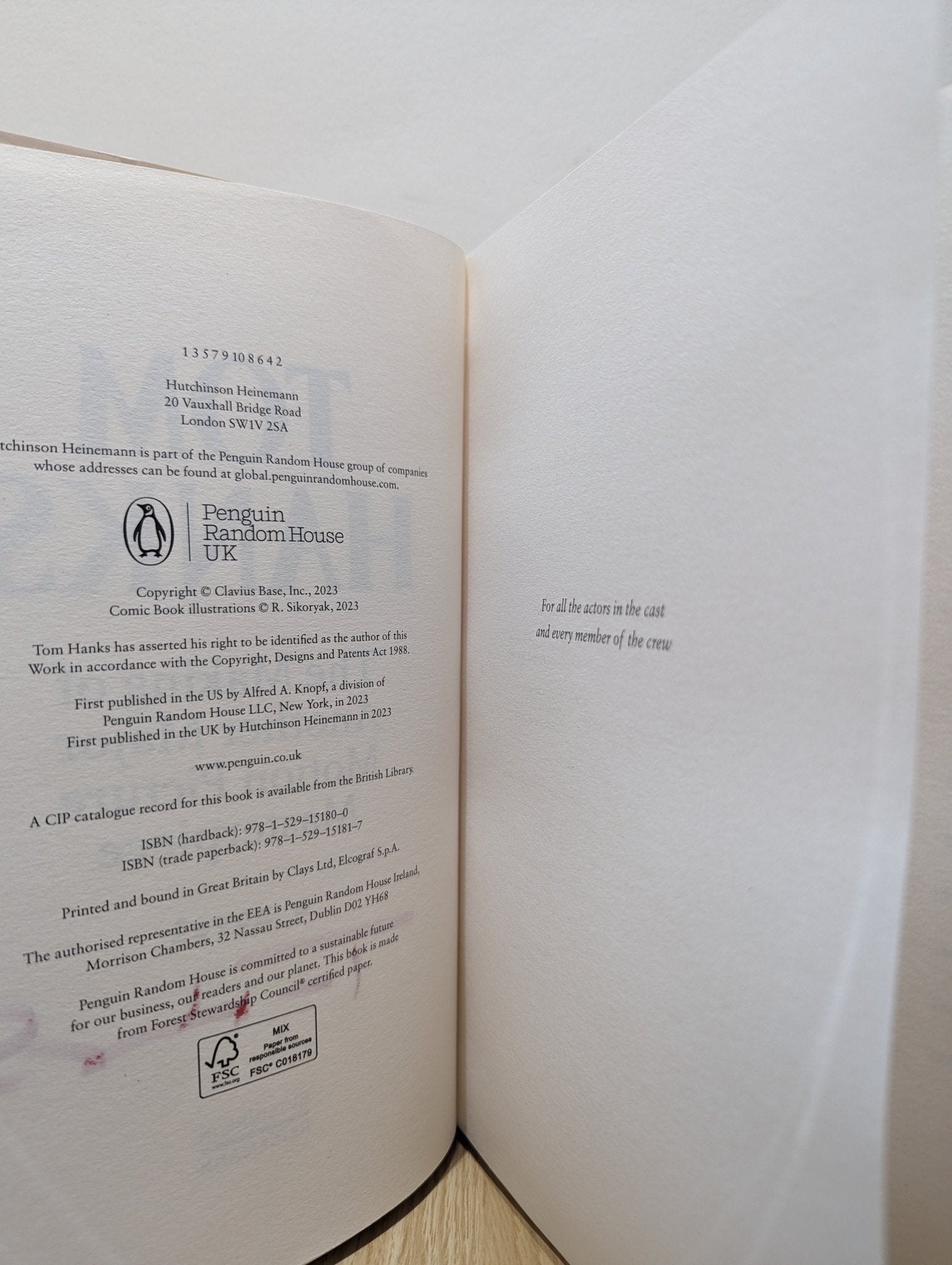 The Making of Another Major Motion Picture Masterpiece by Tom Hanks (Signed First Edition) - Fialta Books