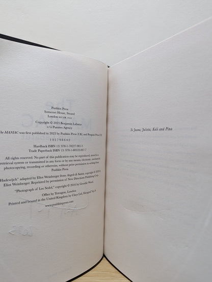 The MANIAC by Benjamín Labatut (Signed Dated First Edition) - Fialta Books