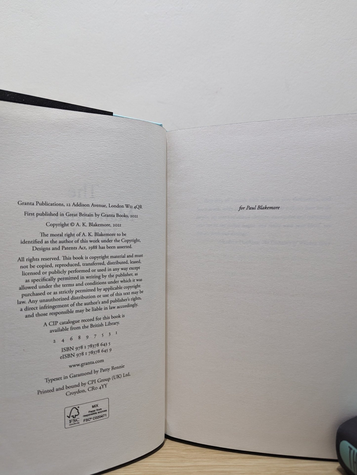 The Manningtree Witches; The Glutton by A. K. Blakemore (Signed First Edition with sprayed edges) - Fialta Books
