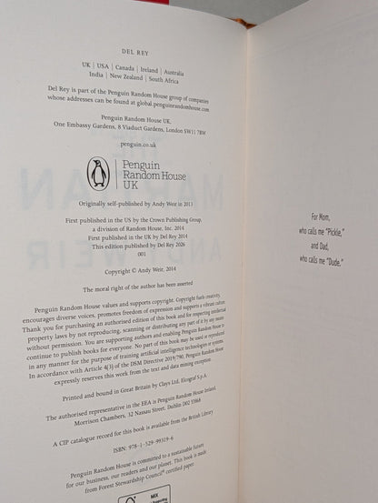 The Martian by Andy Weir (Deluxe Edition with sprayed edges) - Fialta Books