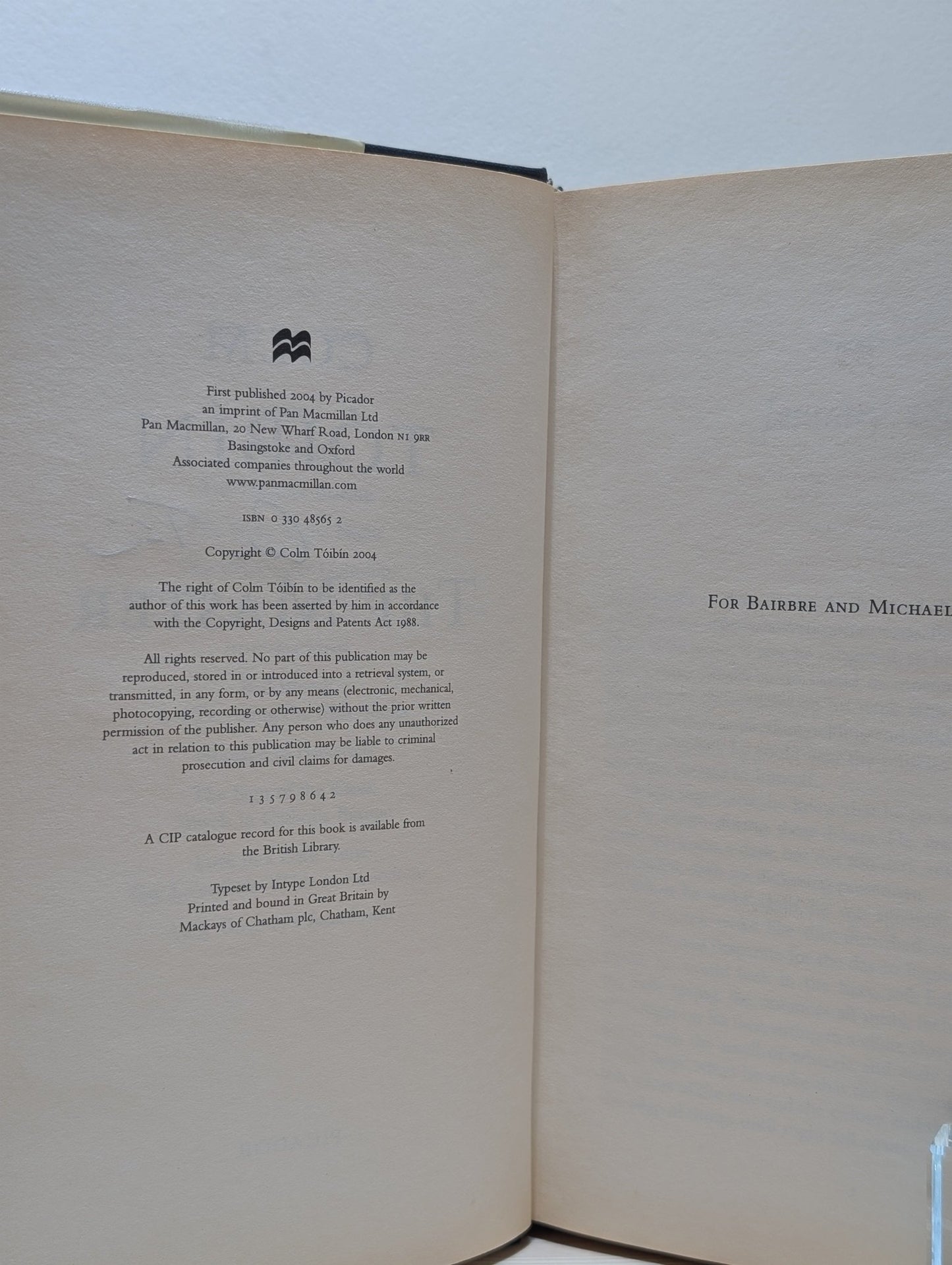 The Master by Colm Toibin (Signed First Edtion) - Fialta Books