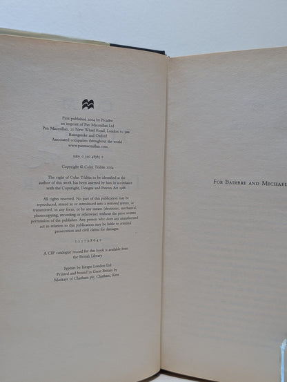 The Master by Colm Toibin (Signed First Edtion) - Fialta Books