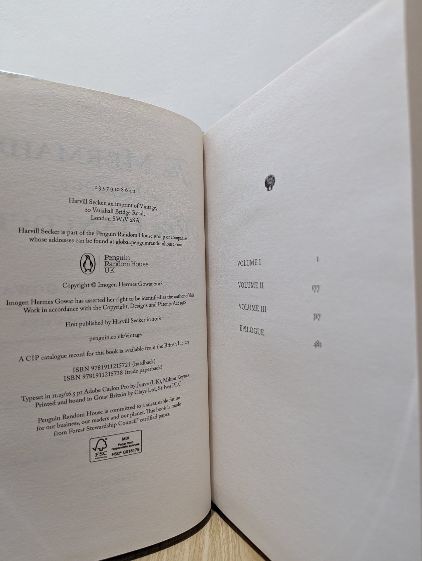 The Mermaid and Mrs Hancock by Imogen Hermes Gowar (Signed First Edition) - Fialta Books