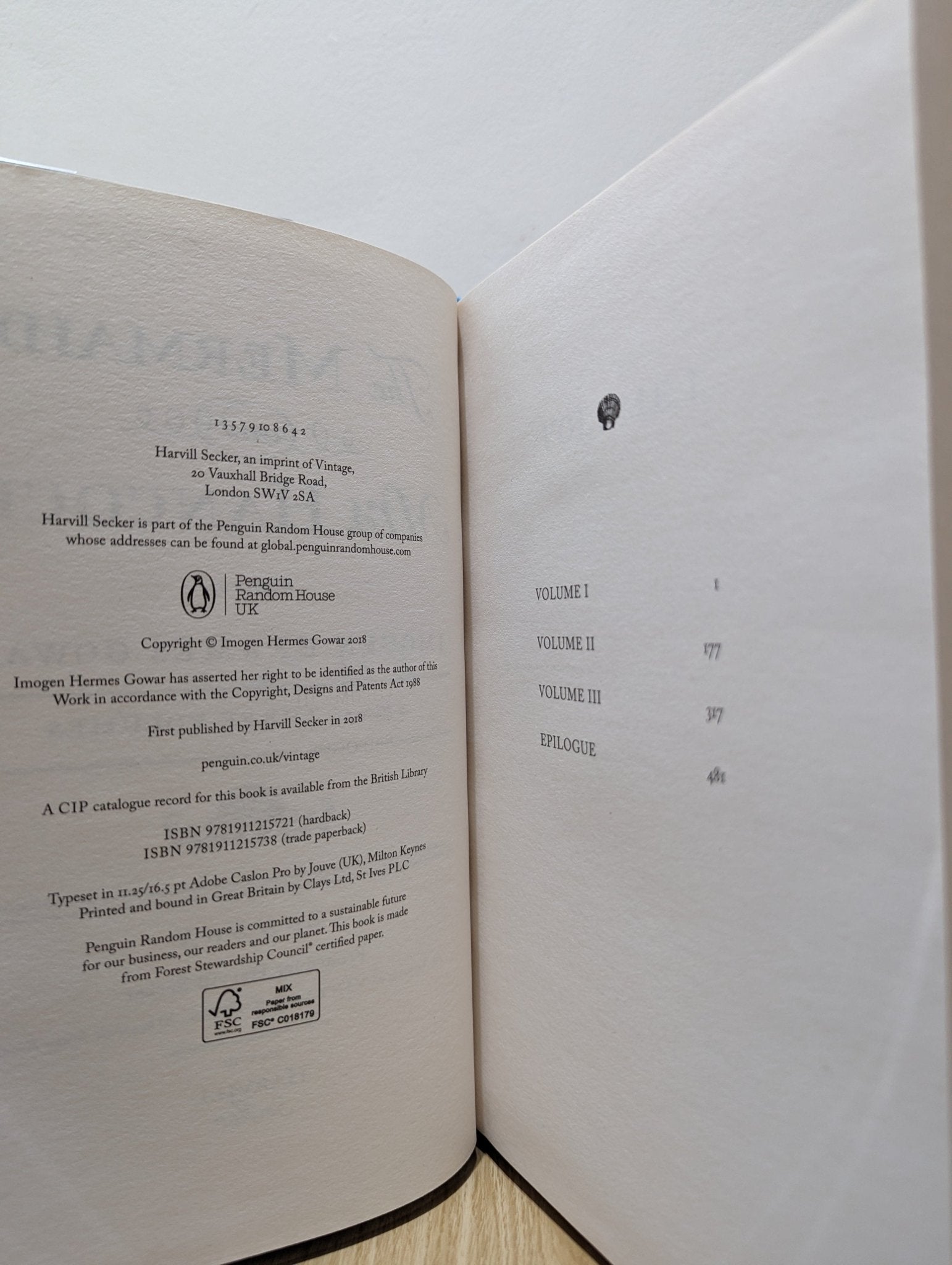 The Mermaid and Mrs Hancock by Imogen Hermes Gowar (Signed First Edition) - Fialta Books