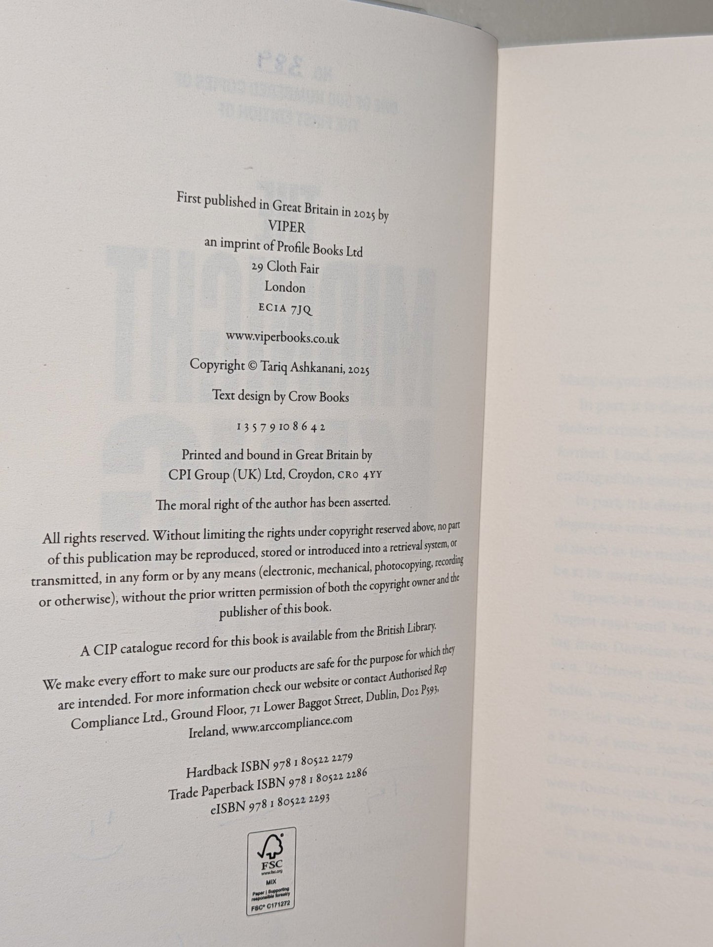 The Midnight King by Tariq Ashkanani (Signed First Edition with sprayed edges) - Fialta Books