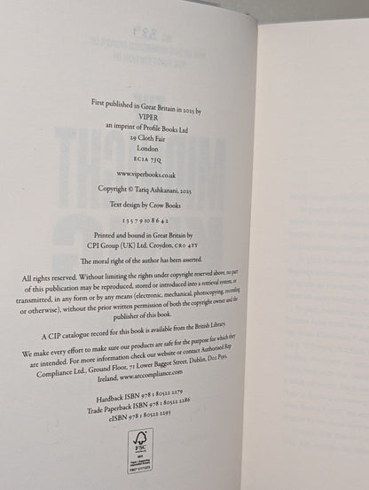 The Midnight King by Tariq Ashkanani (Signed First Edition with sprayed edges) - Fialta Books