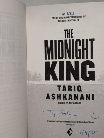 The Midnight King by Tariq Ashkanani (Signed First Edition with sprayed edges) - Fialta Books