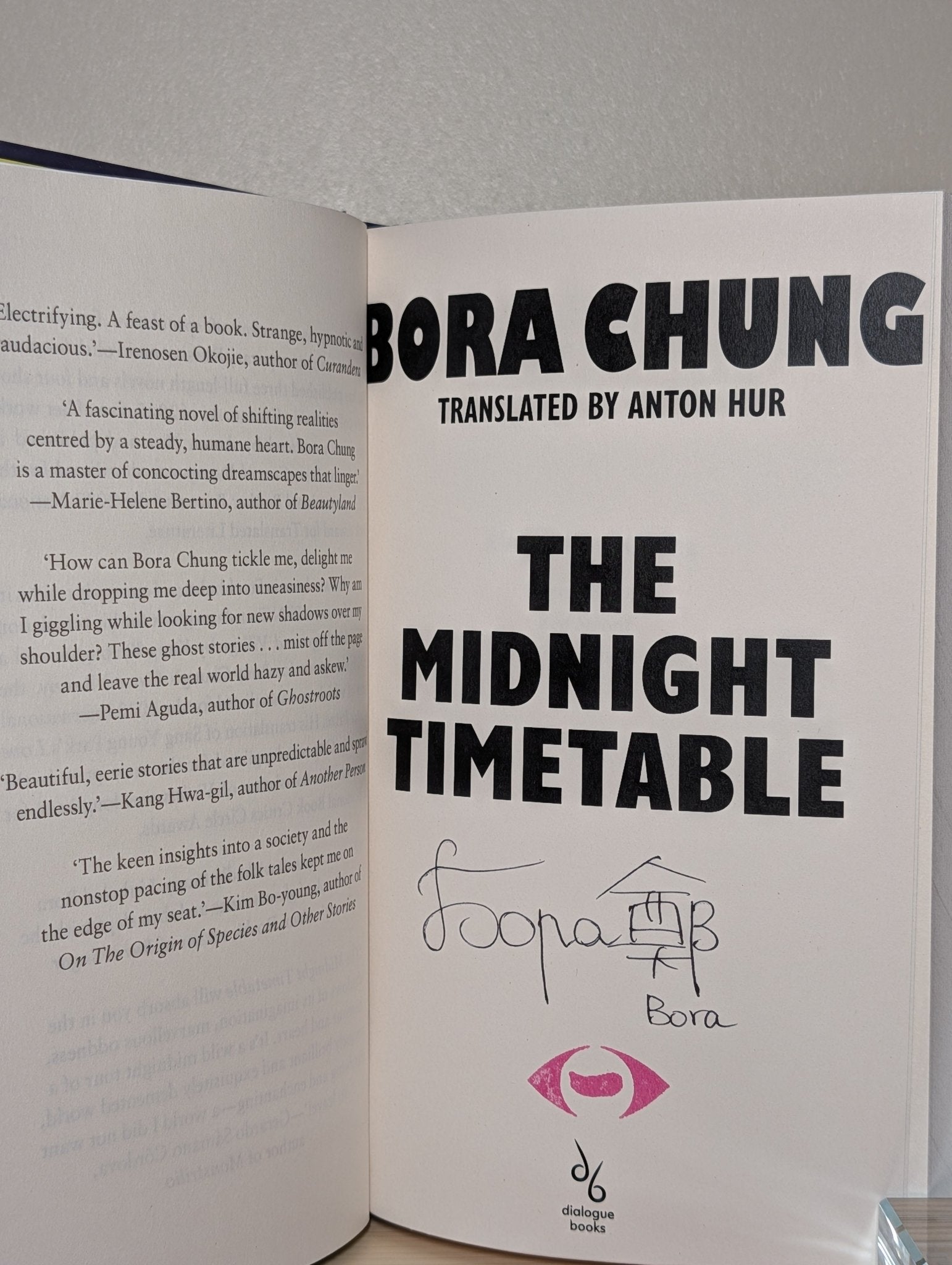 The Midnight Timetable by Bora Chung (Signed First Edition) - Fialta Books