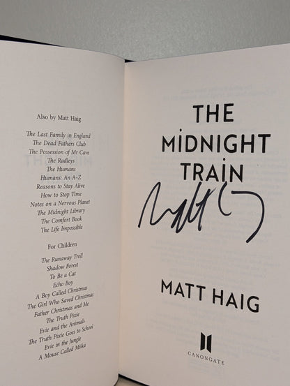 The Midnight Train by Matt Haig (Signed First Edition with sprayed edges) - Fialta Books