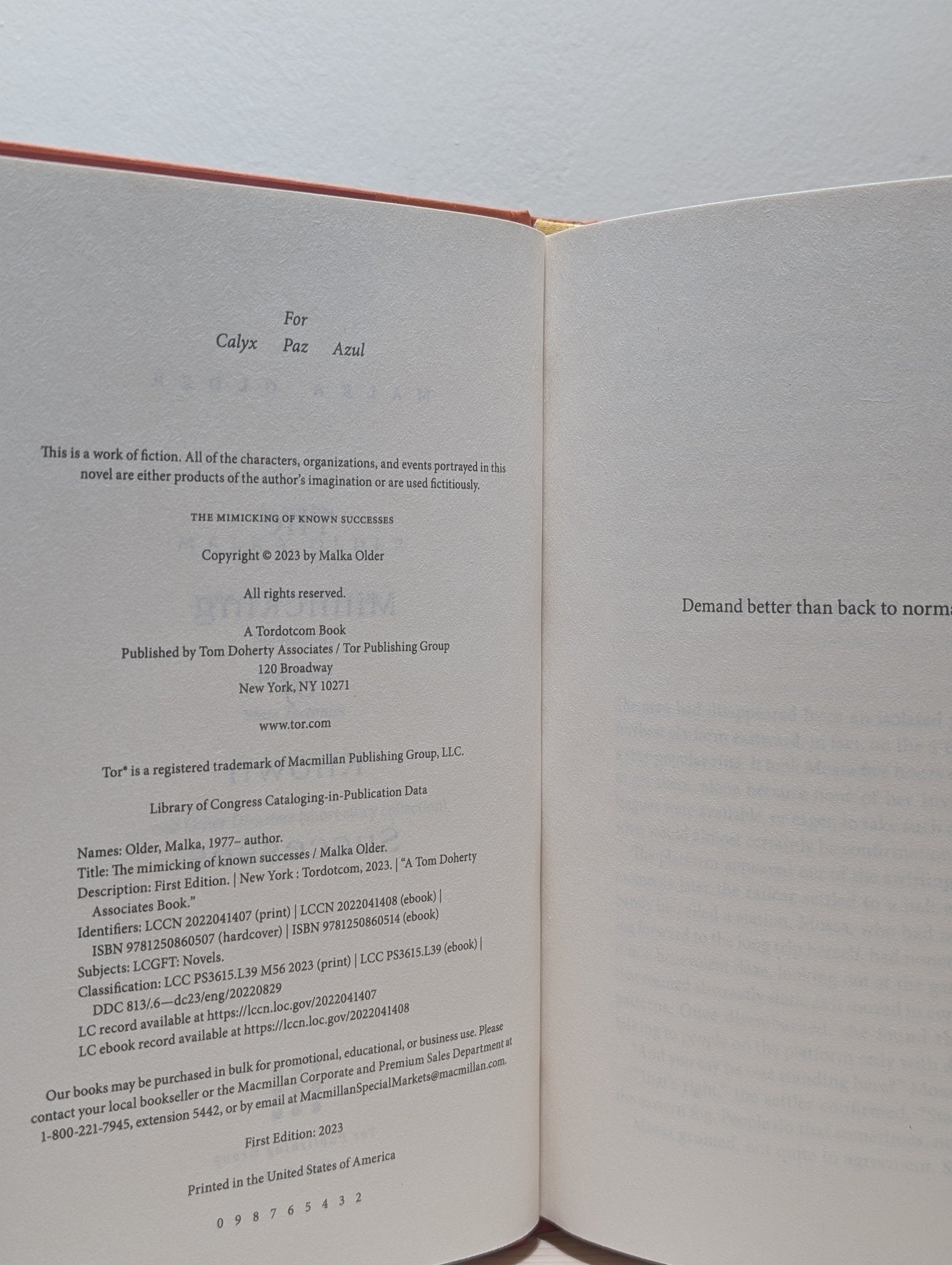The Mimicking of Known Successes by Malka Older - Fialta Books
