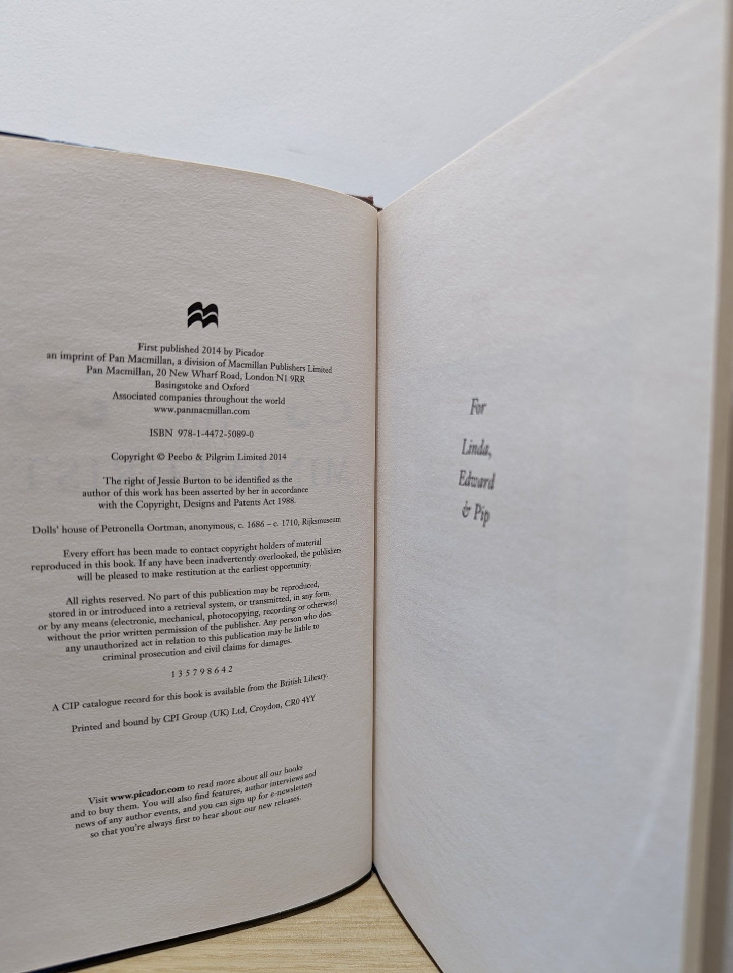 The Miniaturist by Jessie Burton (First Edition) - Fialta Books