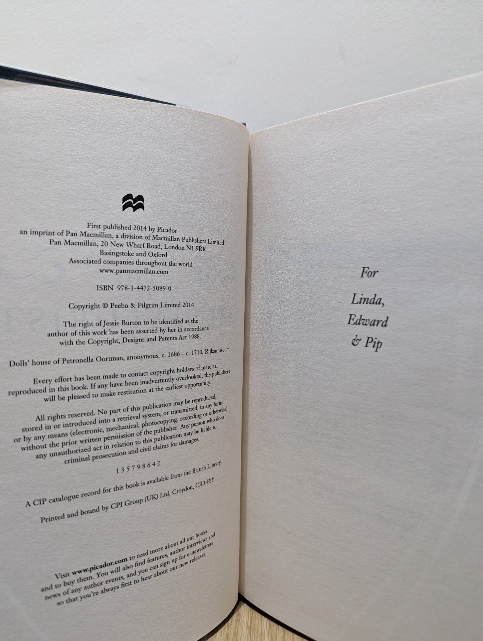 The Miniaturist by Jessie Burton (Signed First Edition) - Fialta Books