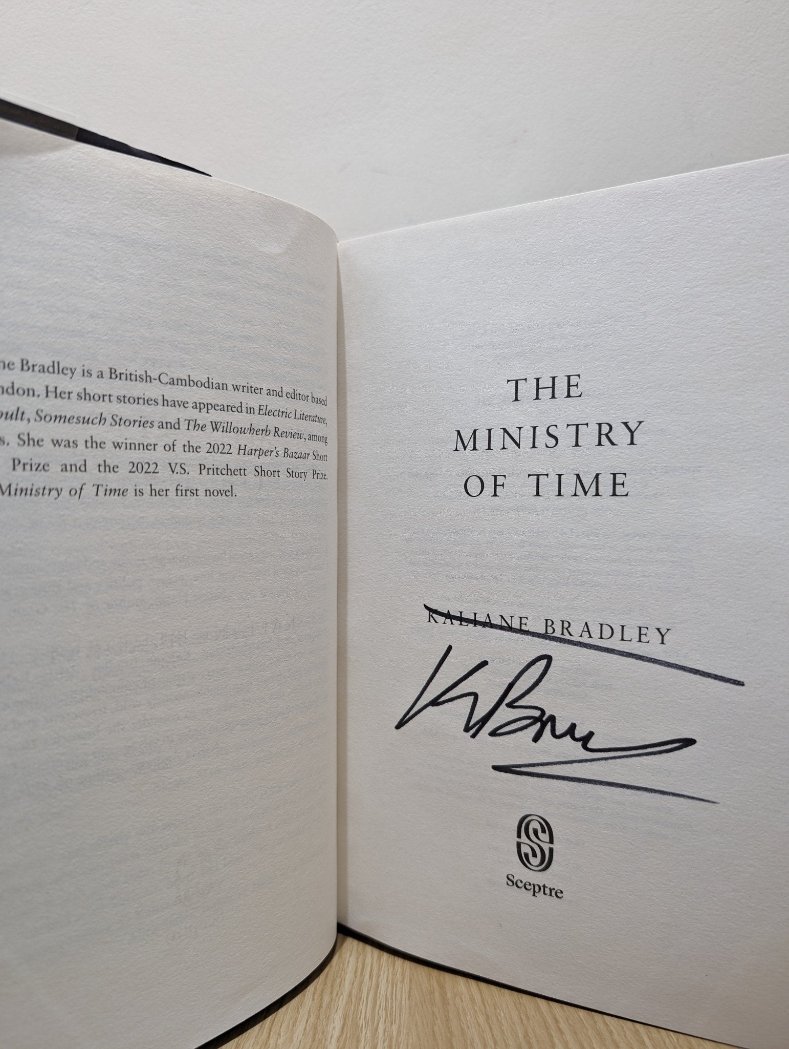 The Ministry of Time by Kaliane Bradley (Signed First Edition) - Fialta Books