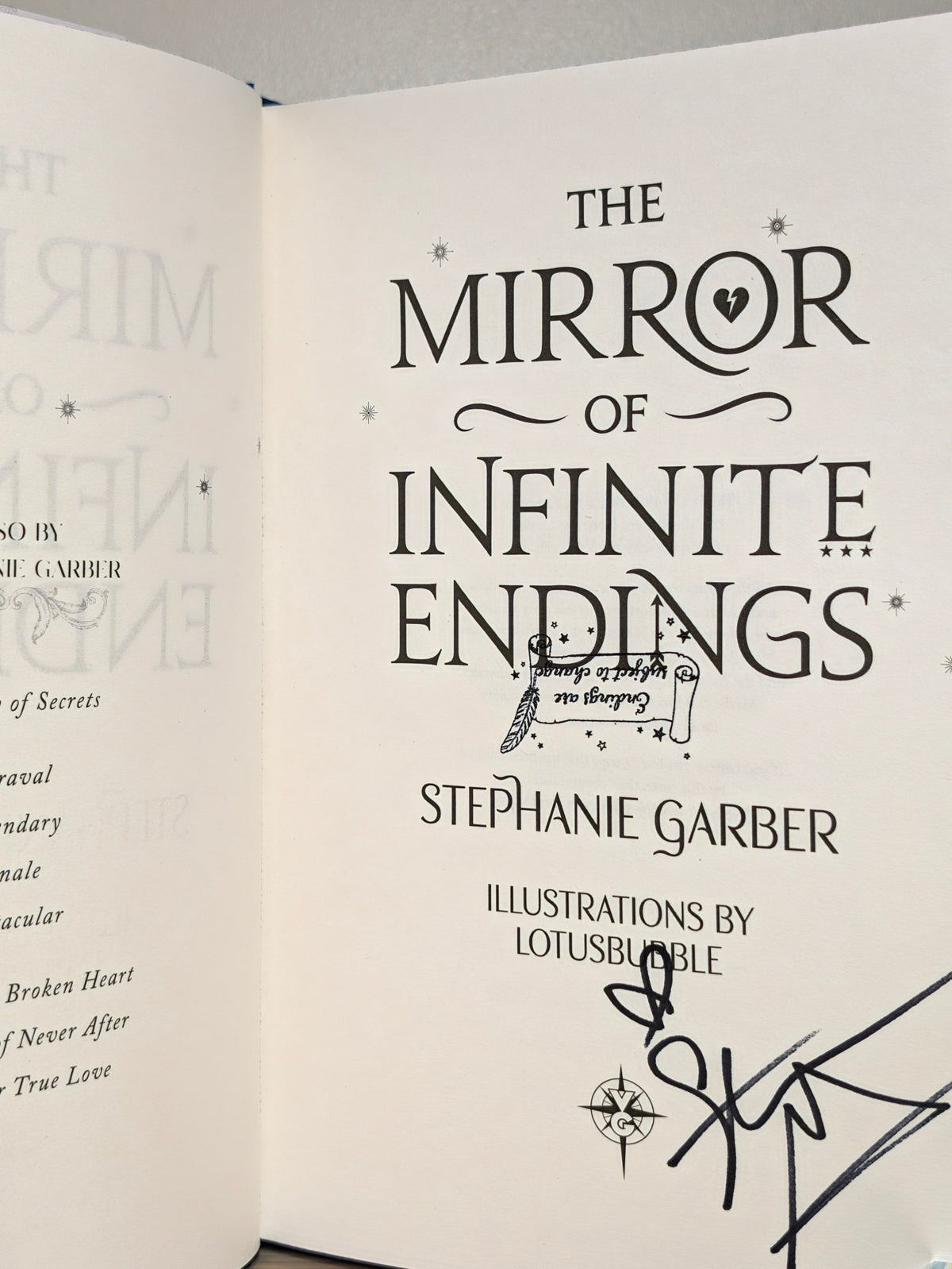 The Mirror of Infinite Endings by Stephanie Garber (Signed with sprayed edges and gambling den cover) - Fialta Books