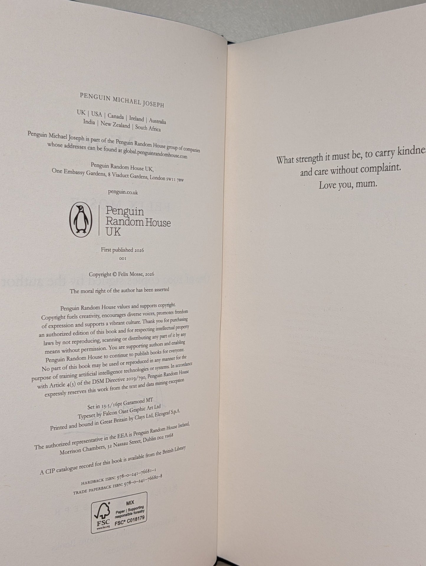 The Mistral by Felix Mosse (Signed Numbered with sprayed edges) - Fialta Books