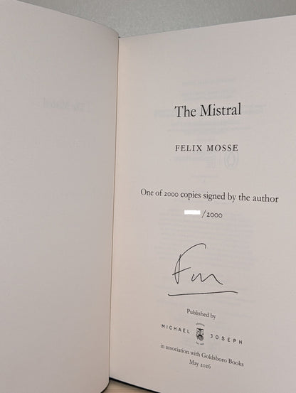 The Mistral by Felix Mosse (Signed Numbered with sprayed edges) - Fialta Books