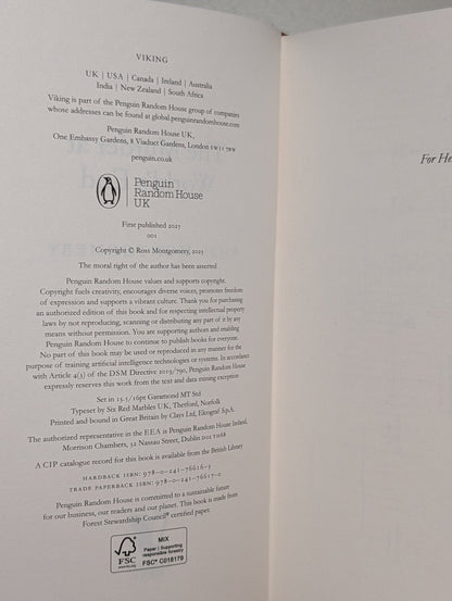 The Murder at World's End by Ross Montgomery (Signed First Edition with sprayed edges) - Fialta Books