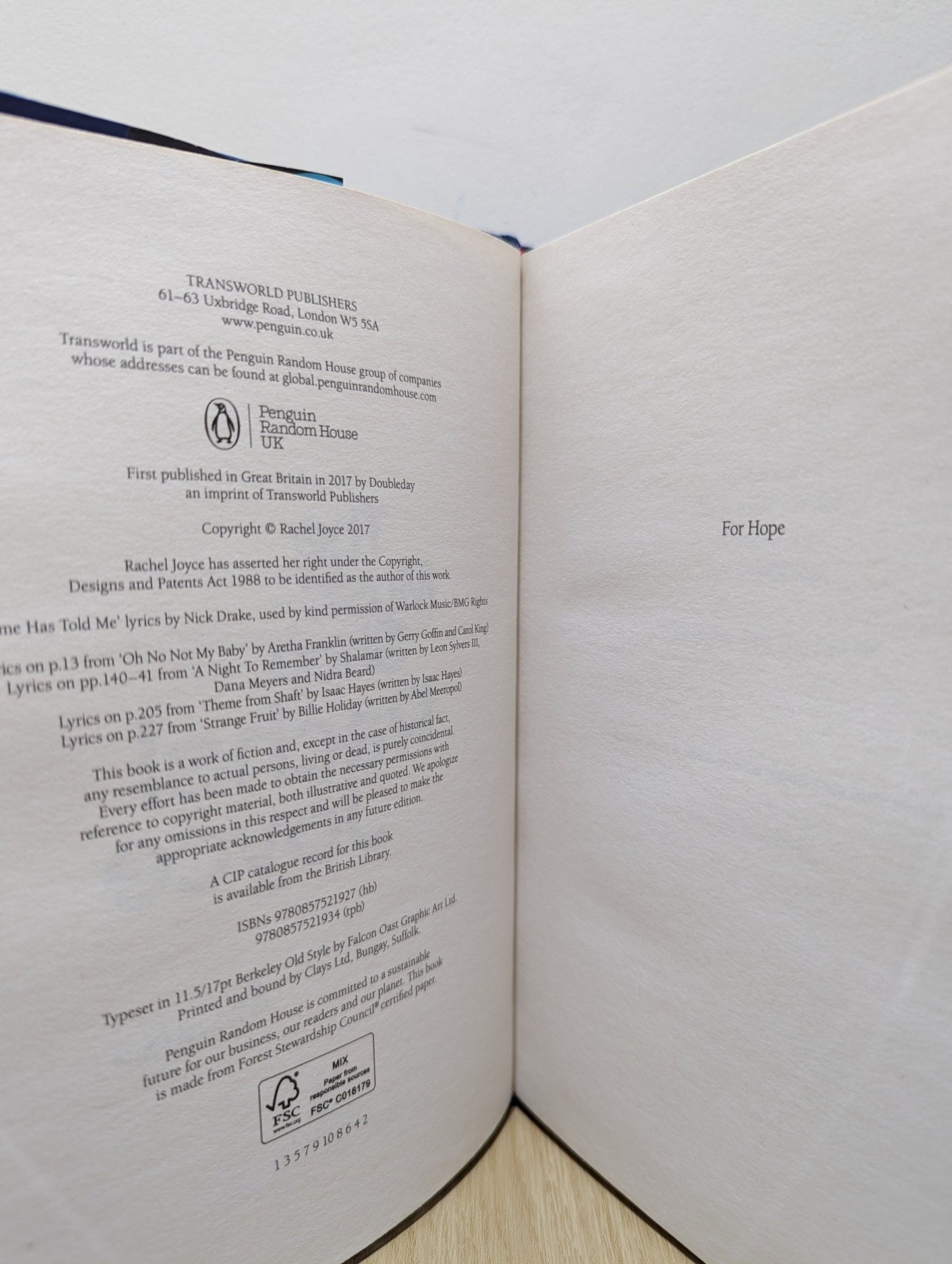 The Music Shop by Rachel Joyce (Signed First Edition) - Fialta Books