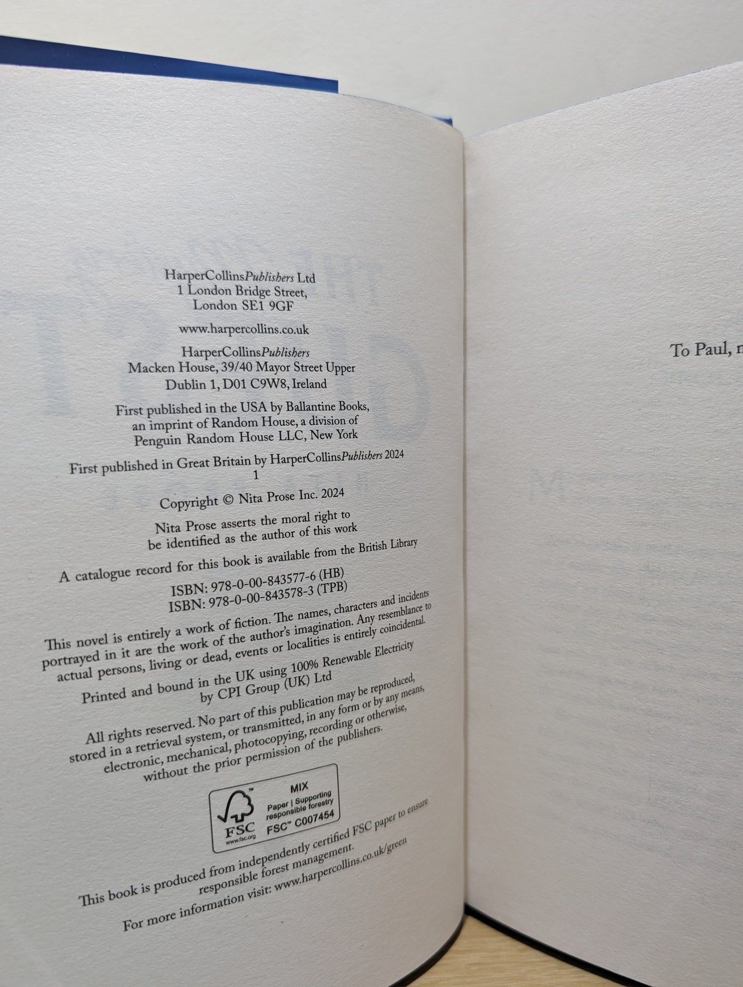 The Mystery Guest: A Molly the Maid mystery Book 2 by Nita Prose (Signed First Edition with sprayed edges) - Fialta Books