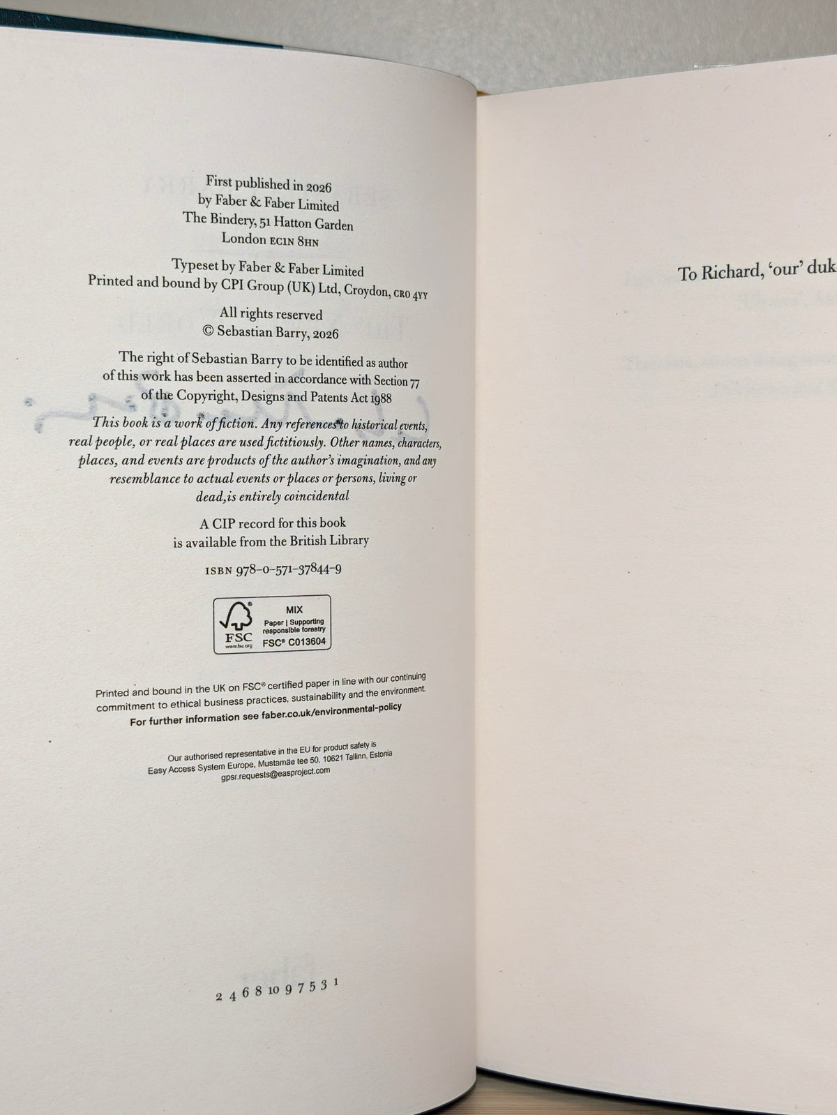 The Newer World by Sebastian Barry (Signed First Edition with sprayed edges) - Fialta Books