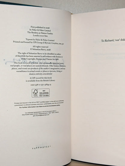 The Newer World by Sebastian Barry (Signed First Edition with sprayed edges) - Fialta Books