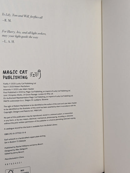 The Night Creatures: Firefly by Robert Macfarlane (with Signed Print) - Fialta Books